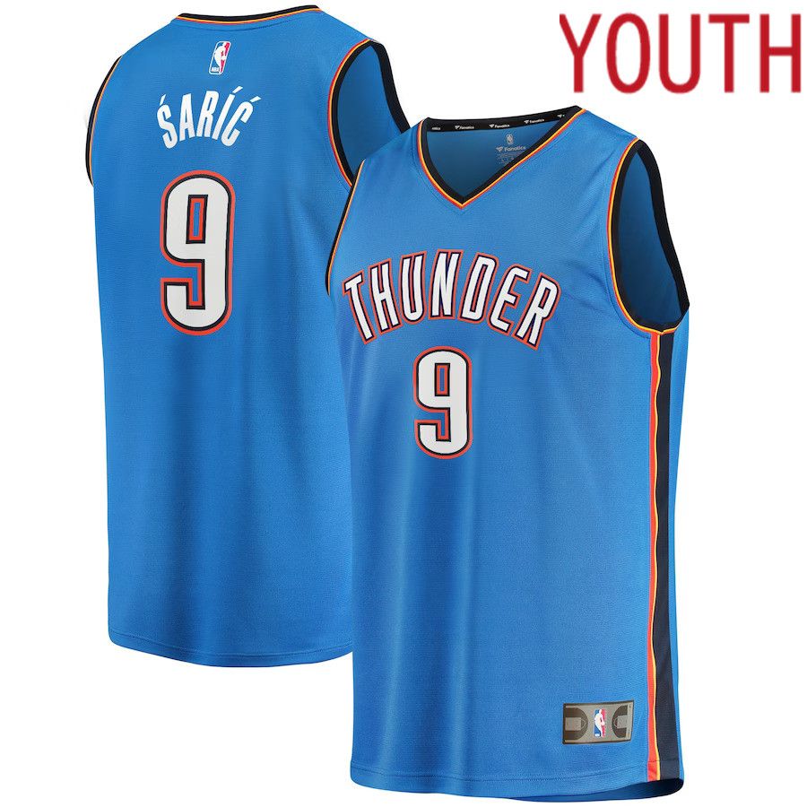 Youth Oklahoma City Thunder #9 Dario Saric Fanatics Branded Blue Fast Break Player NBA Jersey->customized nba jersey->Custom Jersey